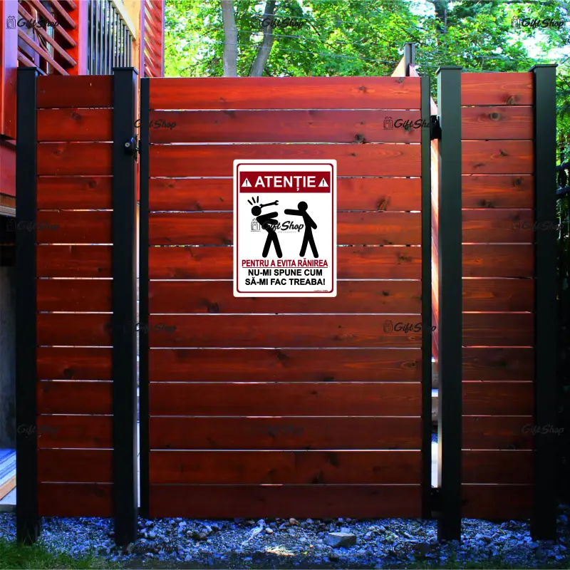 Atentie pentru a evita ranirea nu-mi spune cum sa-imi fac treaba! indicator amuzant 200x265 mm